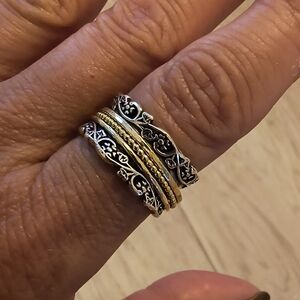 Two Tone Spinner Ring